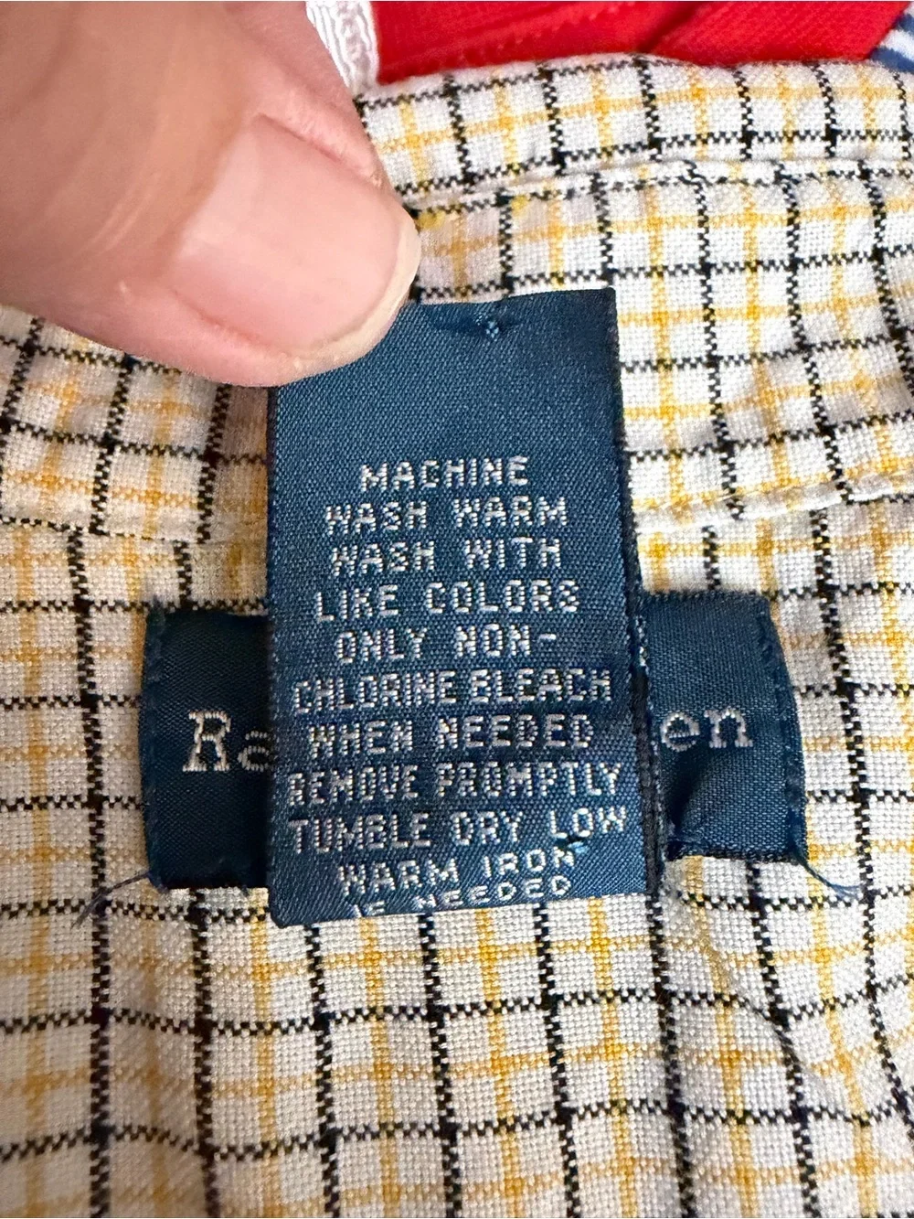 Ralph Lauren Boy's Classic Yellow and Blue Plaid Button Down Shirt & Size 8